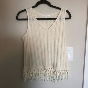 NWOT Eri + ali fringe top
